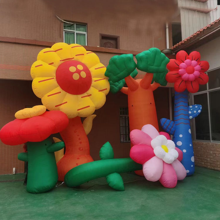 Inflatable flowers
